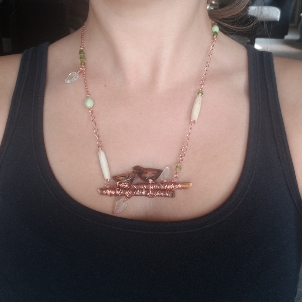 Mama & Papa Bird Necklace
